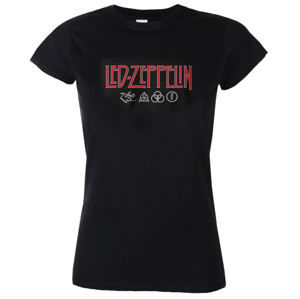 Tričko metal NNM Led Zeppelin Logo & Symbols černá XL